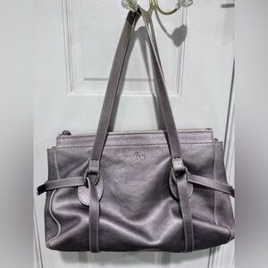 Hogan Silver Leather Bag Made in Italy